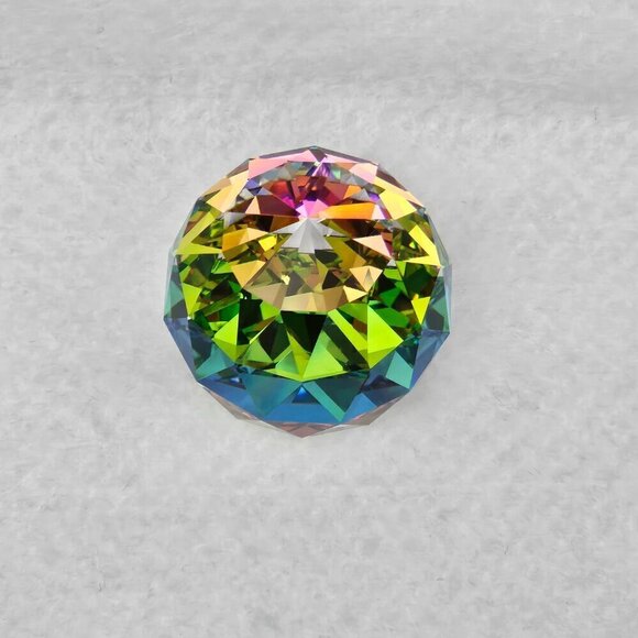 Swarovski Vitrail Medium Rainbow Prism Spere Crystal Round Retired Paperweight - Picture 10 of 11